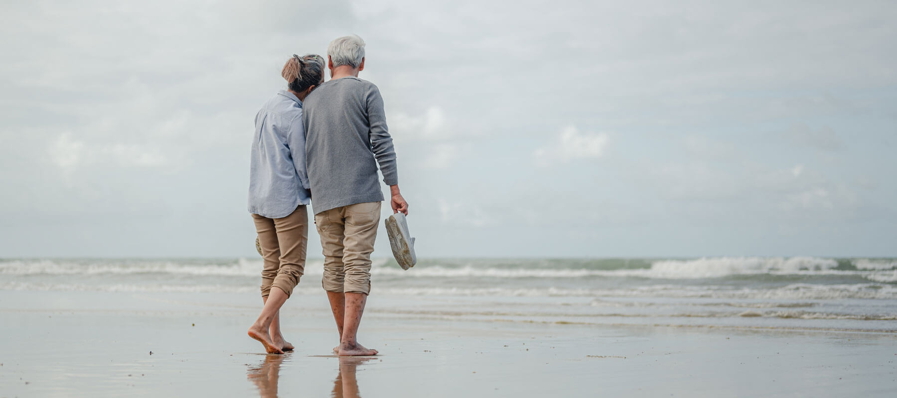 Elderly Couple Beach